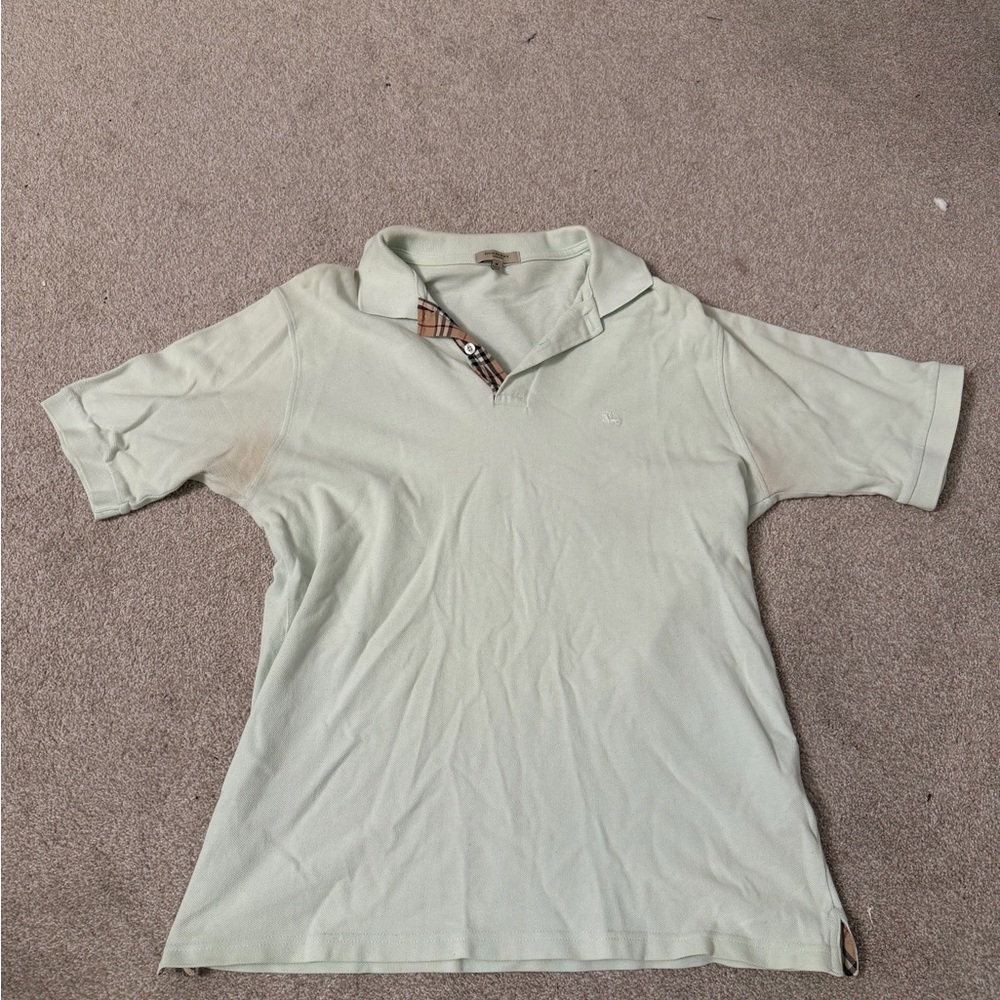 Burberry Light Green Polo Shirt